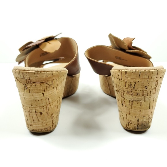 Korks Kork Ease Wedge Sandals Floral Leather - Picture 5 of 8